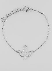 Pulseira Espírito Santo Vazada em Aço Inoxidável