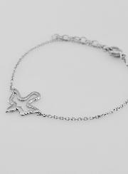 Pulseira Espírito Santo Vazada em Aço Inoxidável