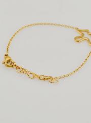 Pulsera del Espíritu Santo, diseño calado, acero inoxidable bañado en oro