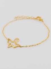 Pulsera de confirmación del Espíritu Santo de acero inoxidable bañada en oro