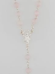 Rosario de la Virgen Milagrosa en Cuarzo y Plata