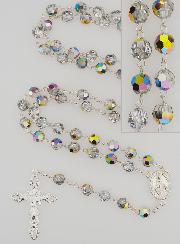 Rosario de la Medalla Milagrosa en plata de ley 925 y cristal