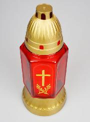 Vela de Cementerio de Vidrio - 25 cm