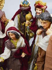 Gran Belén Navideño con 11 Figuras y Tela - 40cm