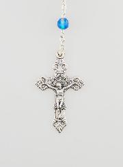 Rosario de la Medalla Milagrosa en Ágata - Cadena de Plata