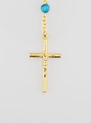 Rosario de la Medalla Milagrosa en Ágata - Cadena de Oro