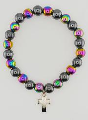 Pulsera de Piedras Naturales - Cuarzo de Titanio y Hematita