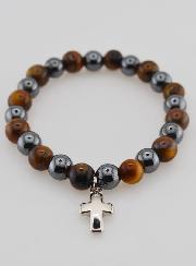 Pulsera en Piedras Naturales - Ojo de Tigre y Hematita