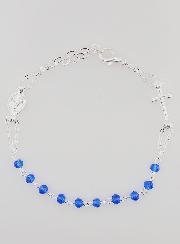 Pulsera Decenario con Medalla Milagrosa y Cruz - Azul