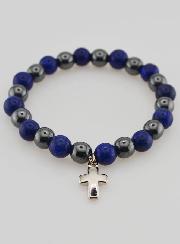 Pulsera de Piedras Naturales - Hematita y Lapislázuli
