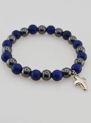 Pulsera de Piedras Naturales - Hematita y Lapislázuli