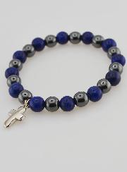 Pulsera de Piedras Naturales - Hematita y Lapislázuli
