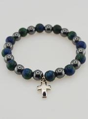 Pulsera de Piedras Naturales - Hematita y Azurita
