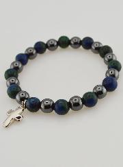 Pulsera de Piedras Naturales - Hematita y Azurita