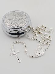 Rosario y caja del ángel de la guarda