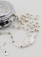 Rosario y caja del ángel de la guarda