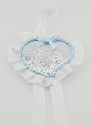 Regalo de Bautizo - Medalla de Cuna con Corazón y Ángel de la Guarda