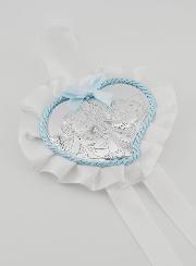 Regalo de Bautizo - Medalla de Cuna con Corazón y Ángel de la Guarda
