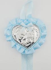 Regalo de Bautismo - Medalla de Cuna del Corazón de la Sagrada Familia
