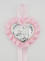 Regalo de Bautismo - Medalla de Cuna del Corazón de la Sagrada Familia