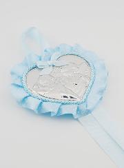Regalo de Bautismo - Medalla de Cuna con Corazón - Ángel Linterna