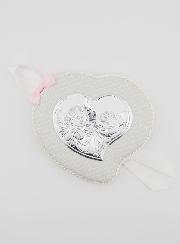 Regalo de Bautizo para Niña - Medalla de Cuero para Cuna -  Ángel y Linterna