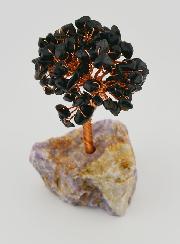 Árbol de la Vida con Base de Amatista - Obsidiana