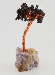 Árbol de la Vida con Base de Amatista - Obsidiana