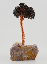 Árbol de la Vida con Base de Amatista - Obsidiana