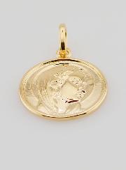 Medalla de la Virgen María bañada en oro - 17 mm