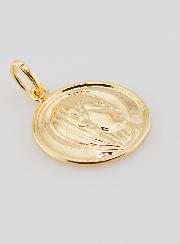 Medalla de la Virgen María bañada en oro - 17 mm