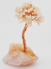 Árbol de la Vida de Cuarzo Rosa y Piedra Lunar