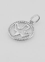 Medalla del Espíritu Santo calada en plata de ley 925 - 15 mm