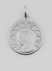 Medalla de la Virgen María calada en plata de ley 925 - 20 mm