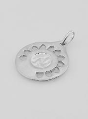 Medalla de la Virgen María calada en plata de ley 925 - 20 mm