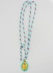 Collar de Medalla Milagrosa y Perlas Verdes