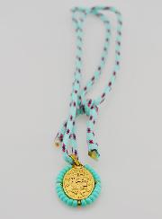 Collar de Medalla Milagrosa y Perlas Verdes