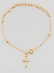 Pulsera con Cruz Religiosa - Bañada en Oro