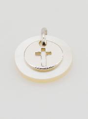 Medalla de ficha de Plata y Nácar - Cruz