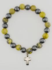 Pulsera de Piedras Naturales - Hematita y Serpentina