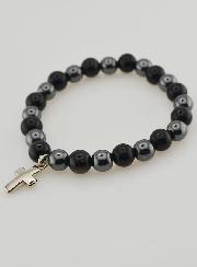 Pulsera de Piedras Naturales - Hematita y Obsidiana Dorada