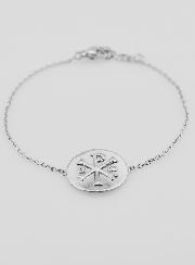 Pulsera religiosa de acero inoxidable - Medalla de Cristograma