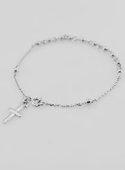 Pulsera con Cruz Religiosa - Plata de Ley 925