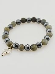 Pulsera de Piedras Naturales - Hematita y Labradorita