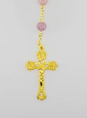 Rosario de la Medalla Milagrosa con Cuentas de Vidrio - Morado