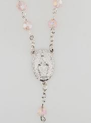 Rosario de Perlas Facetadas Rosas - Medalla Milagrosa