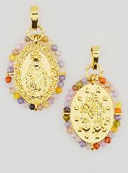 Medalla Milagrosa con Perlas - 22 mm