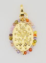 Medalla Milagrosa con Perlas - 22 mm