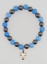 Pulsera en Piedras Naturales de hematita y angelita