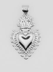 Colgante de Ex-voto de latón plateado - 25 mm